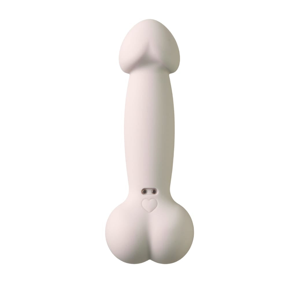 Fuji World - Spoony Cock n Balls Vibrating Dildo (White) OT1289 Durio.sg