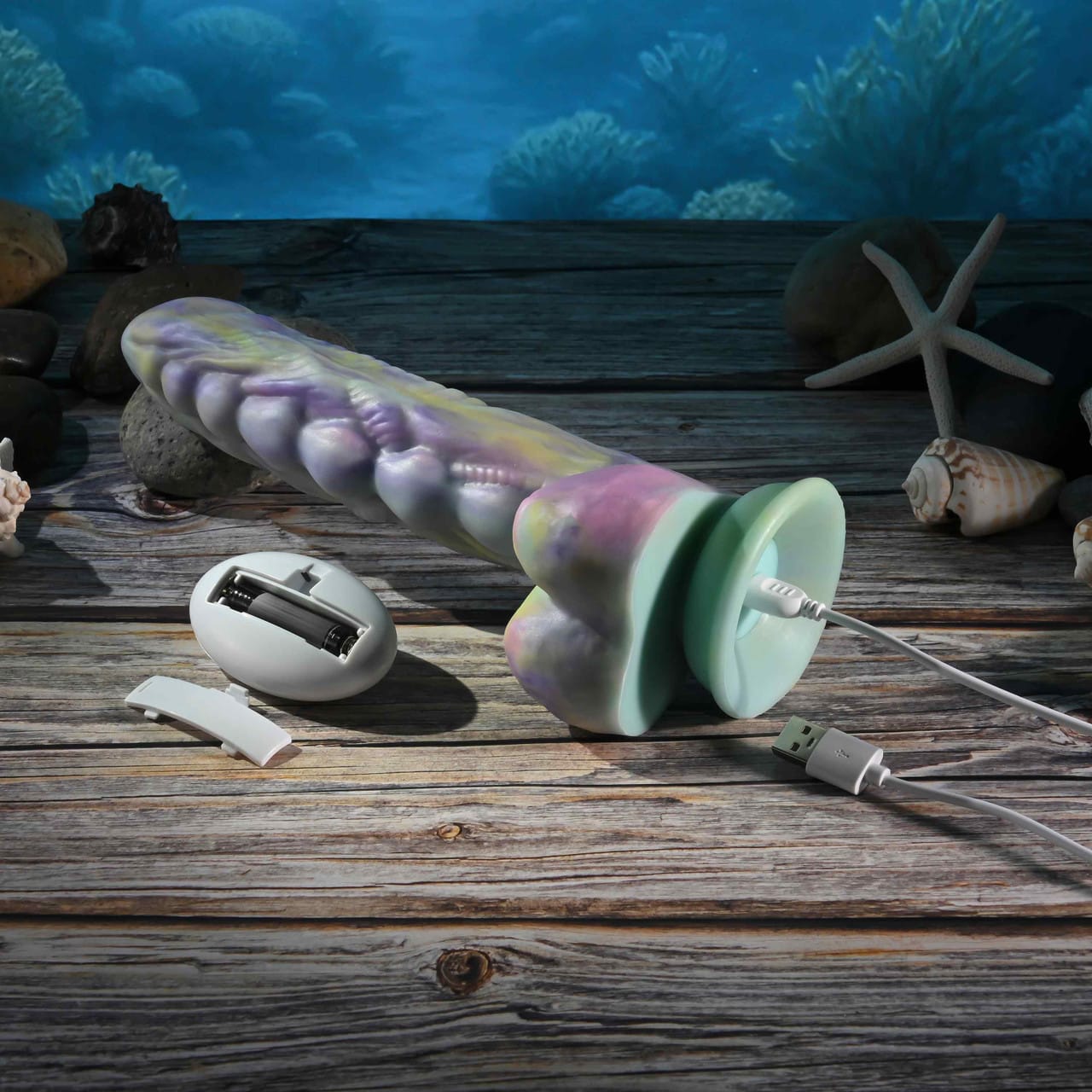 Gender X - Monster’s Ball Remote-Controlled Thrusting Fantasy Dildo (Multi Colour) GX1001 Durio.sg
