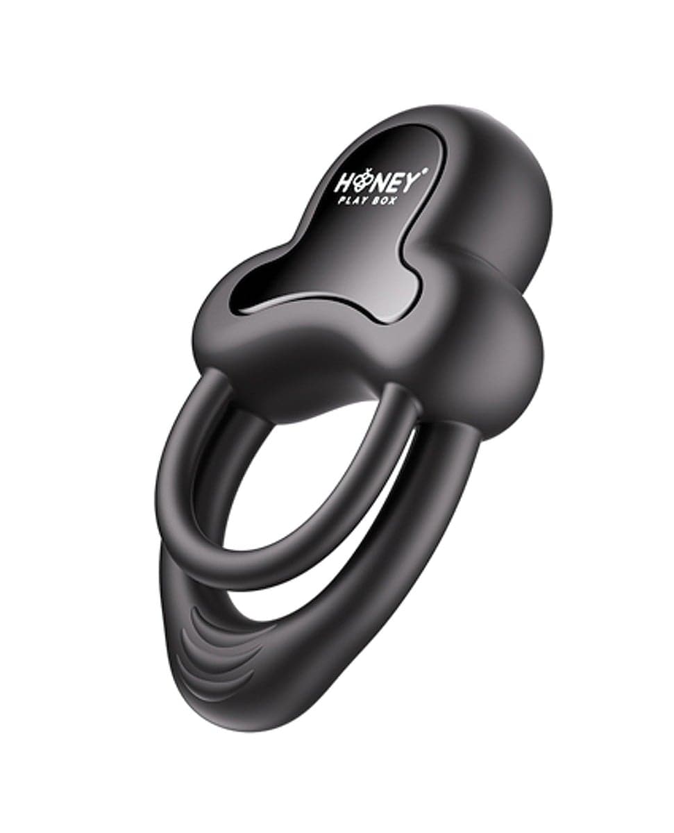Honey Play Box - Anello App-Controlled Rechargeable Vibrating Cock Ring (Black) OT1309 Durio.sg