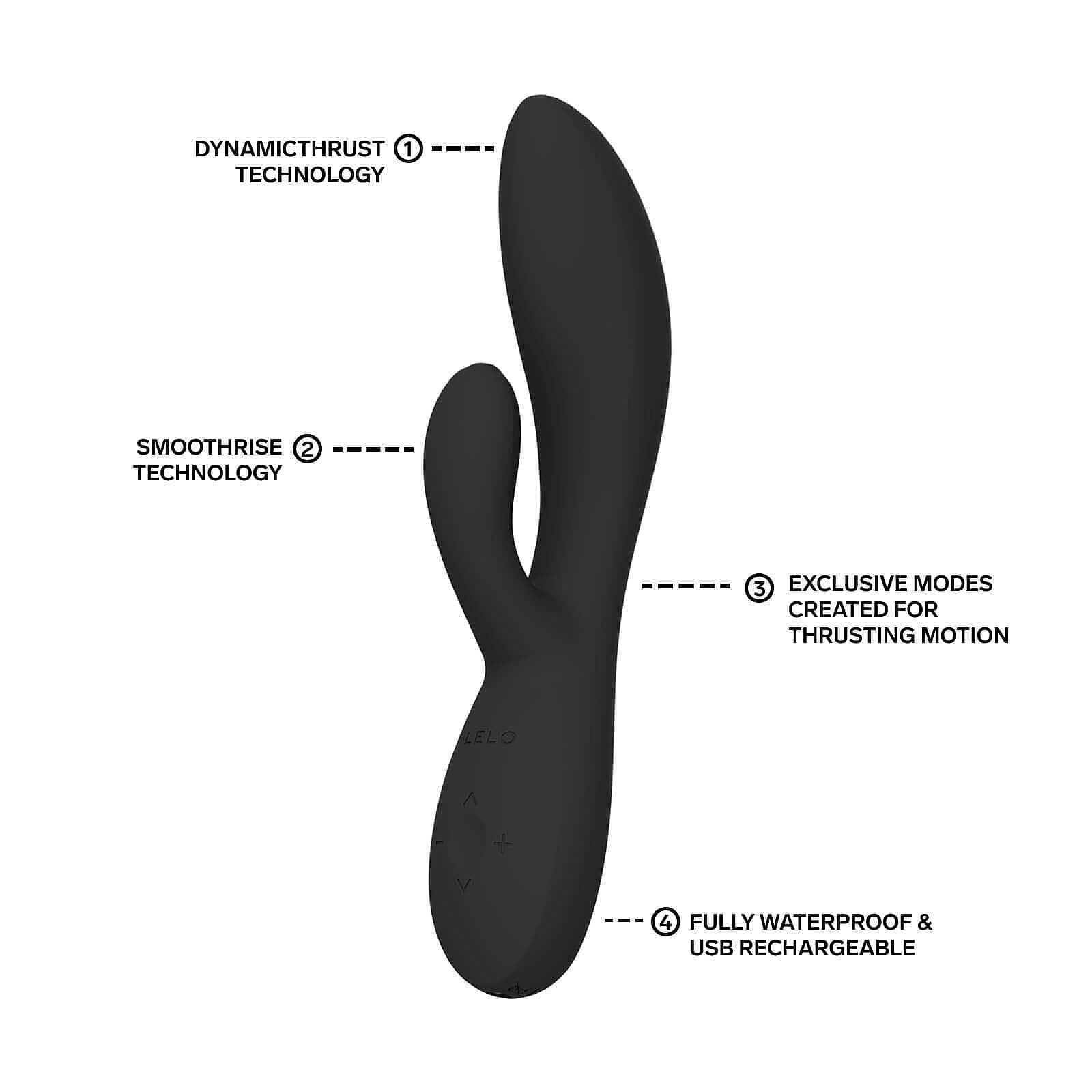 LELO - Ina Thrust App Controlled Thrusting Rabbit Vibrator Durio.sg