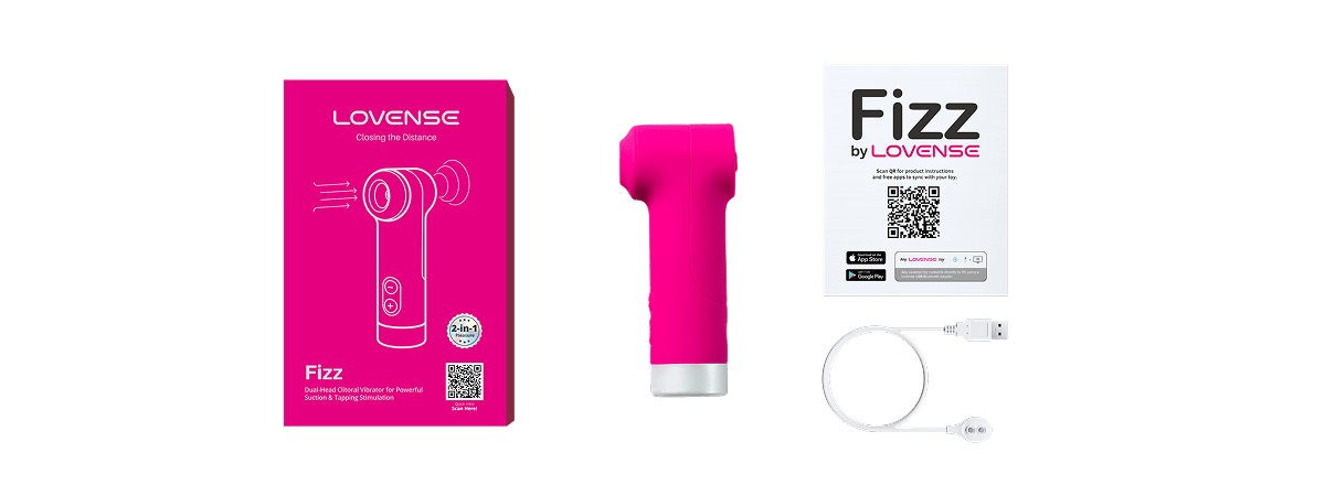 Lovense - Fizz Oval Head App Controlled Clitoral Vibrator LOS1077 Durio.sg