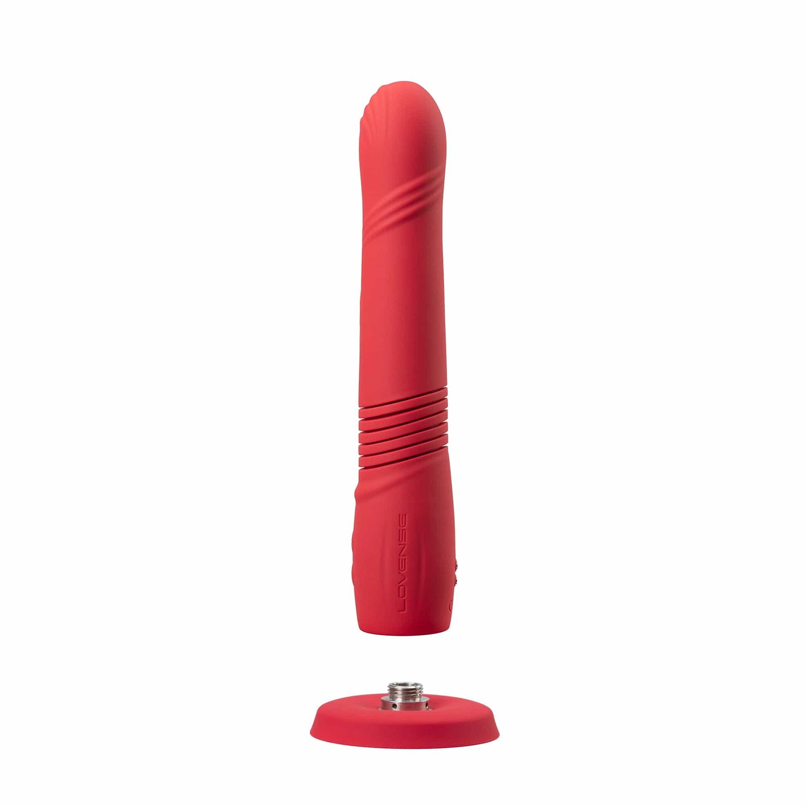 Lovense - Gravity App-Controlled Thrusting Dildo (Red) Realistic Dildo with suction cup (Vibration) Rechargeable