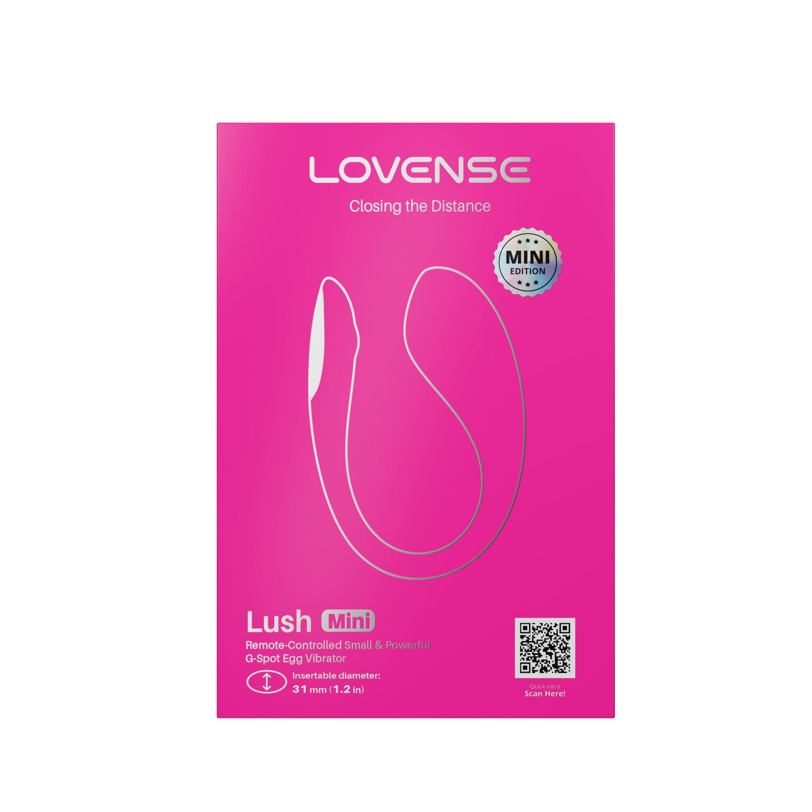 Lovense - Lush Mini App-Controlled Bullet Egg Vibrator (Pink) LOS1072 Durio.sg