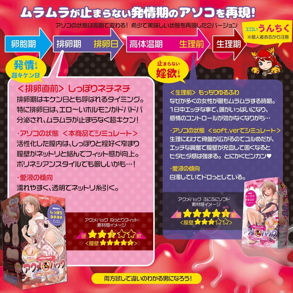 Magic Eyes - Acme Hack Sticky Fit Onahole (Beige) MG1136 Durio.sg