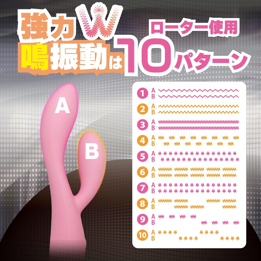 Magic Eyes - Synchro W Flexible Double Ended Rechargeable Vibrator (Pink) MG1178 Durio.sg