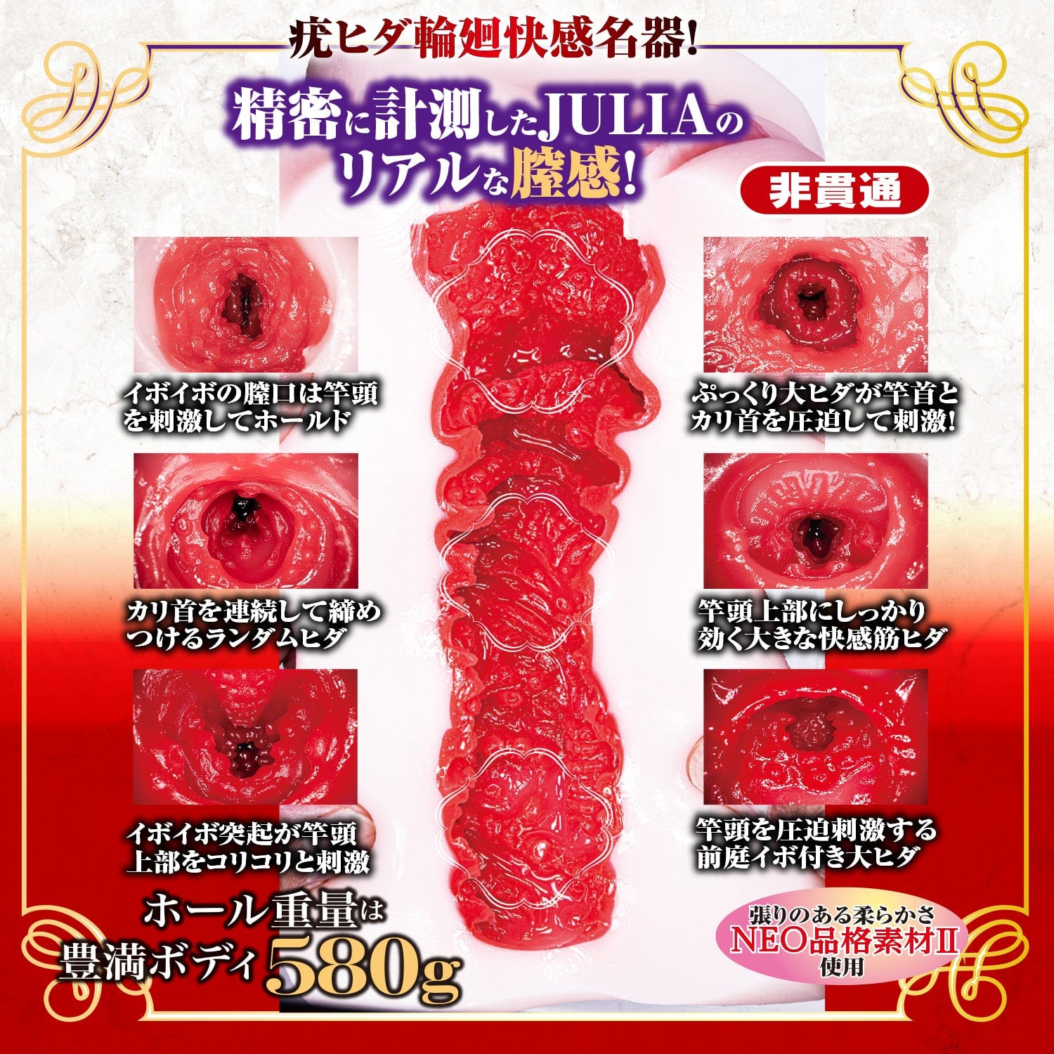 NPG - JULIA Complete Replica Dual Layer Onahole Masturbator NPG1383 Durio.sg