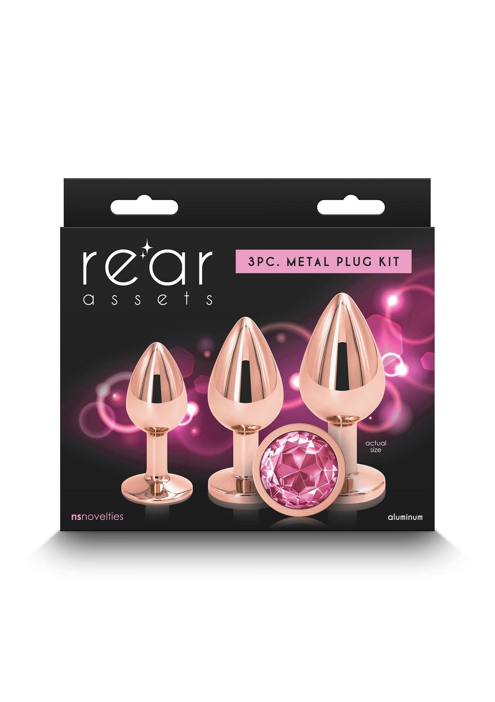 NS Novelties - Rear Assets Rainbow Gem Aluminium Anal Trainer Kit NS1176 Durio.sg