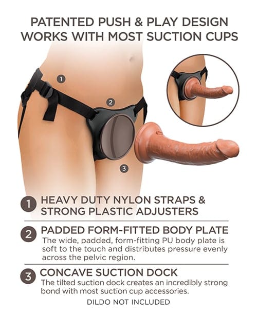 Pipedream - King Cock Elite Comfy Body Dock Strap On Harness (Black) PD2067 Durio.sg