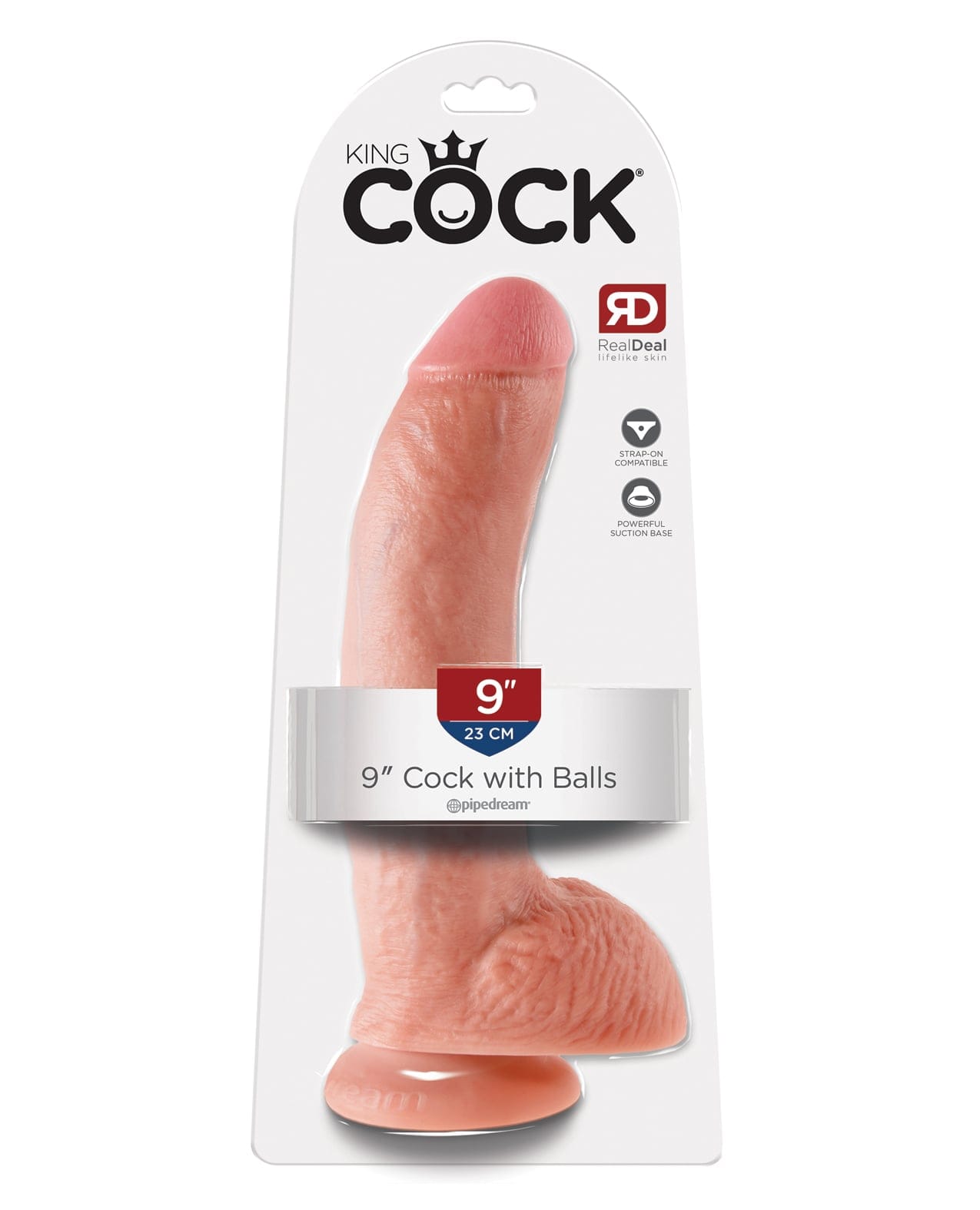 Pipedream - King Cock Realistic Suction Cup Dildo with Balls (Beige) PD2065 Durio.sg