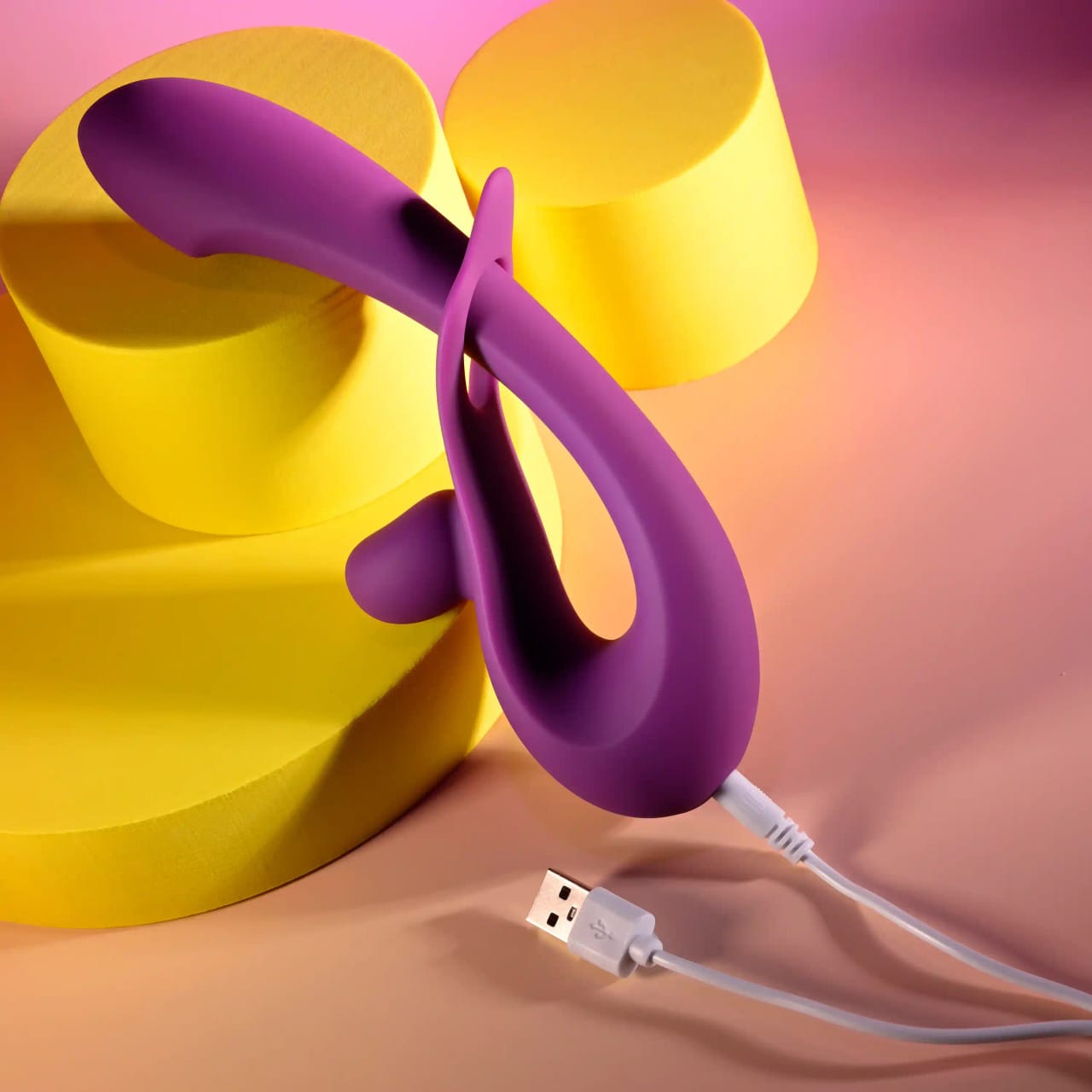 Playboy - Cha Cha Slide Adjustable Rechargeable Rabbit Vibrator (Purple) PLB1030 Durio.sg