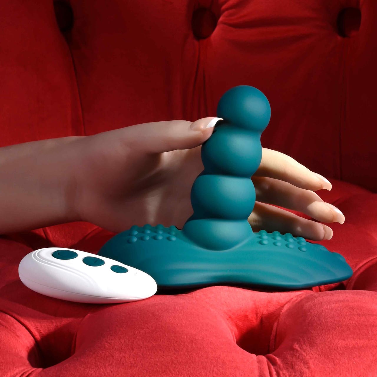 Playboy - Have A Seat Remote-Controlled Ride-On Vibrator (Green) PLB1032 Durio.sg