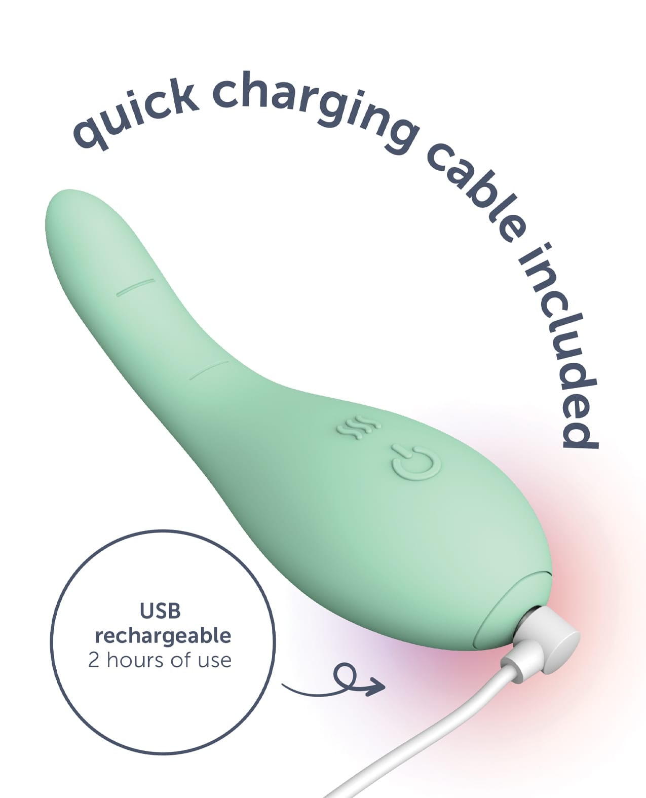 plusOne - Petite Heated Vibrating Pelvic Floor Therapy Wand PO1014 Durio.sg