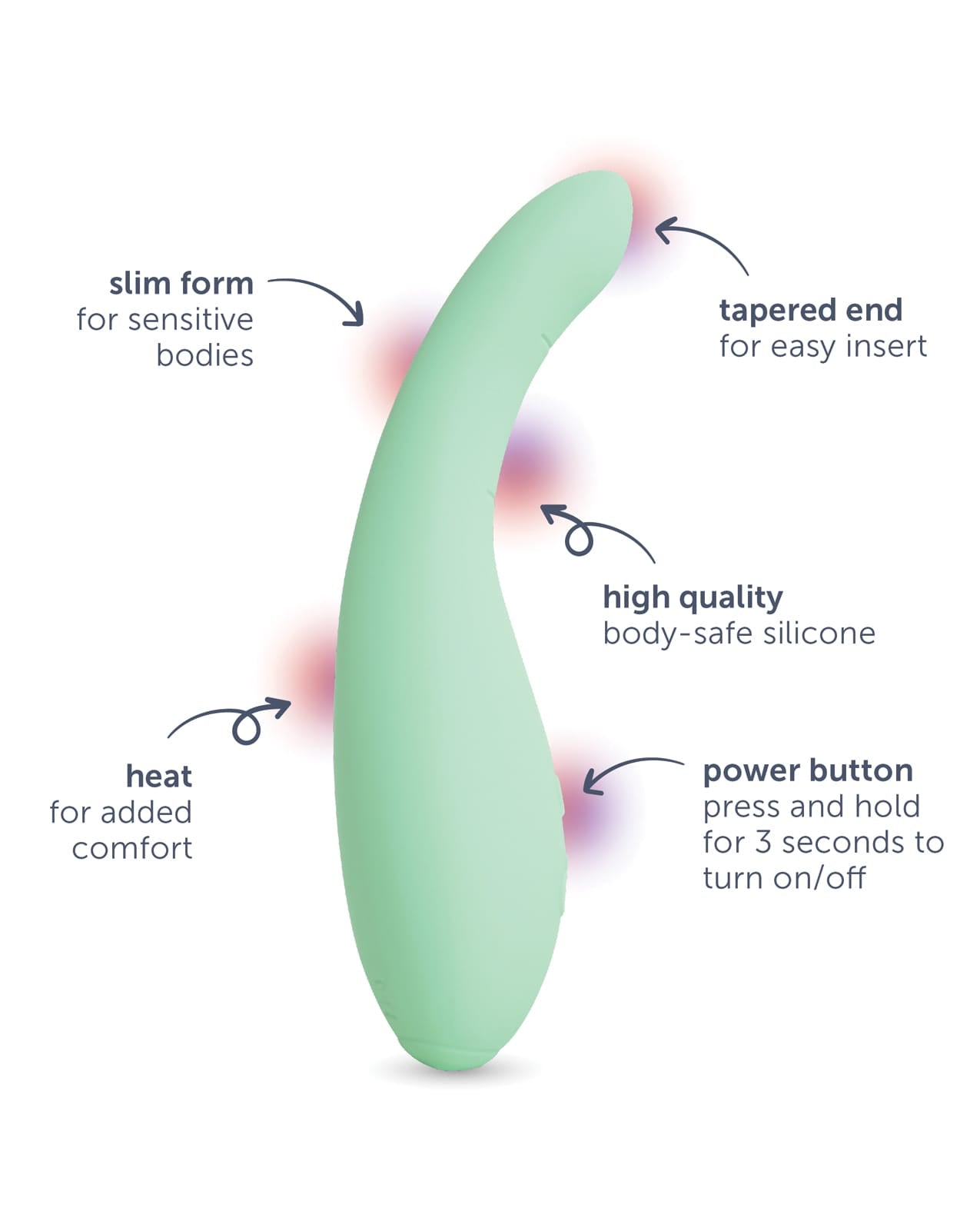 plusOne - Petite Heated Vibrating Pelvic Floor Therapy Wand PO1014 Durio.sg