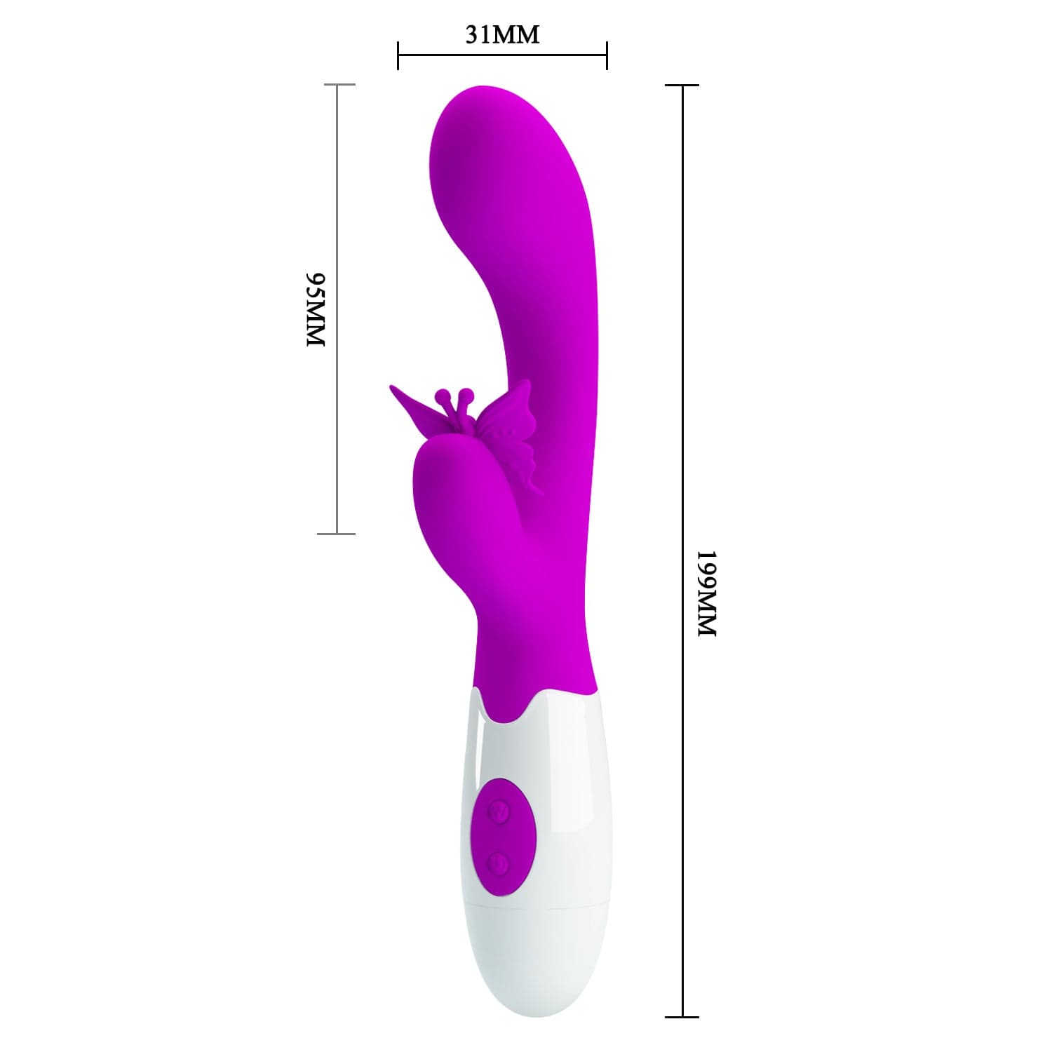 Pretty Love - Butterfly Kiss Rabbit Vibrator (Pink) PL1142 CherryAffairs