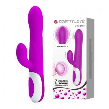 Pretty Love - Douglas Inflatable Rabbit Vibrator (Purple) PL1137 CherryAffairs
