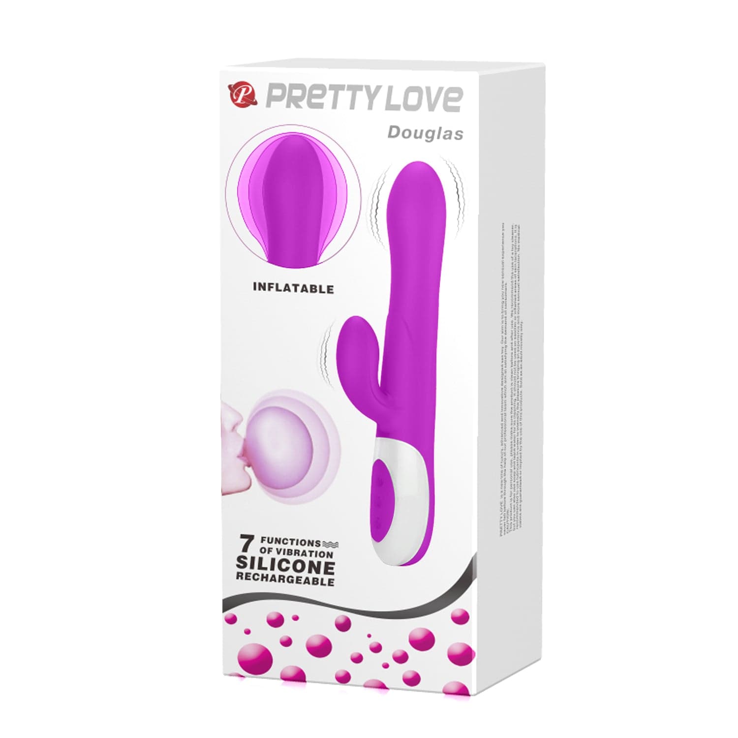 Pretty Love - Douglas Inflatable Rabbit Vibrator (Purple) PL1137 CherryAffairs