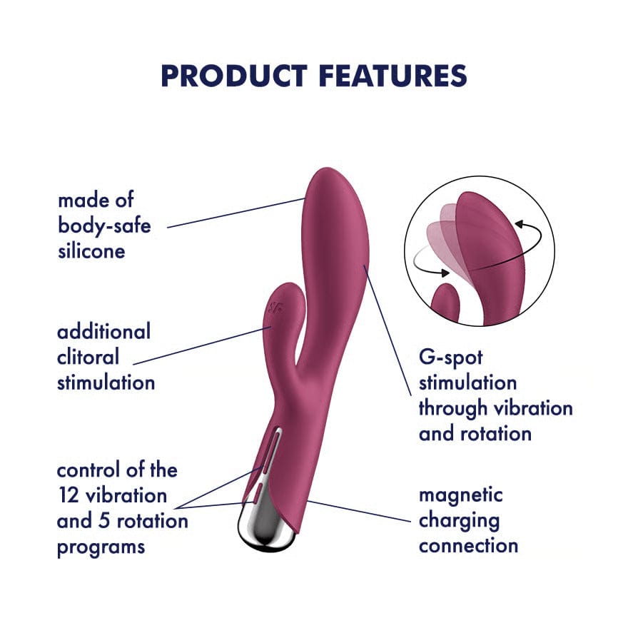 Satisfyer - Spinning Rabbit 1 Rotating Rabbit Vibrator Durio.sg