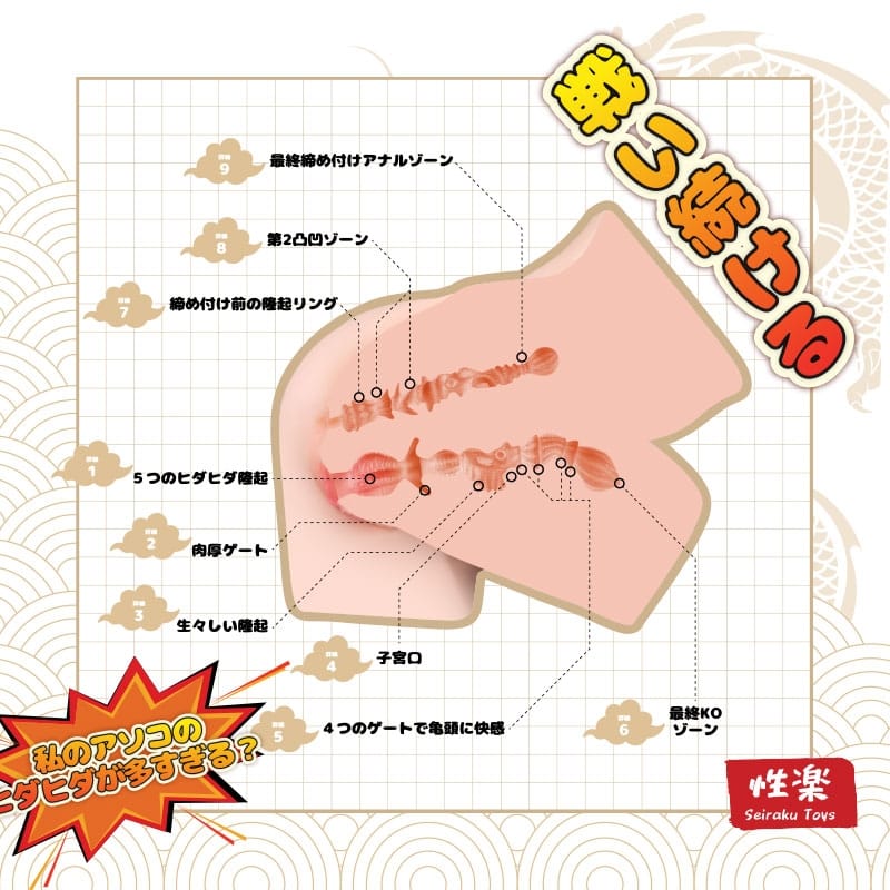 Seiraku Toys - Slut Fighter Onahole Hip Masturbator 3.5kg (Beige) SRT1012 Durio.sg