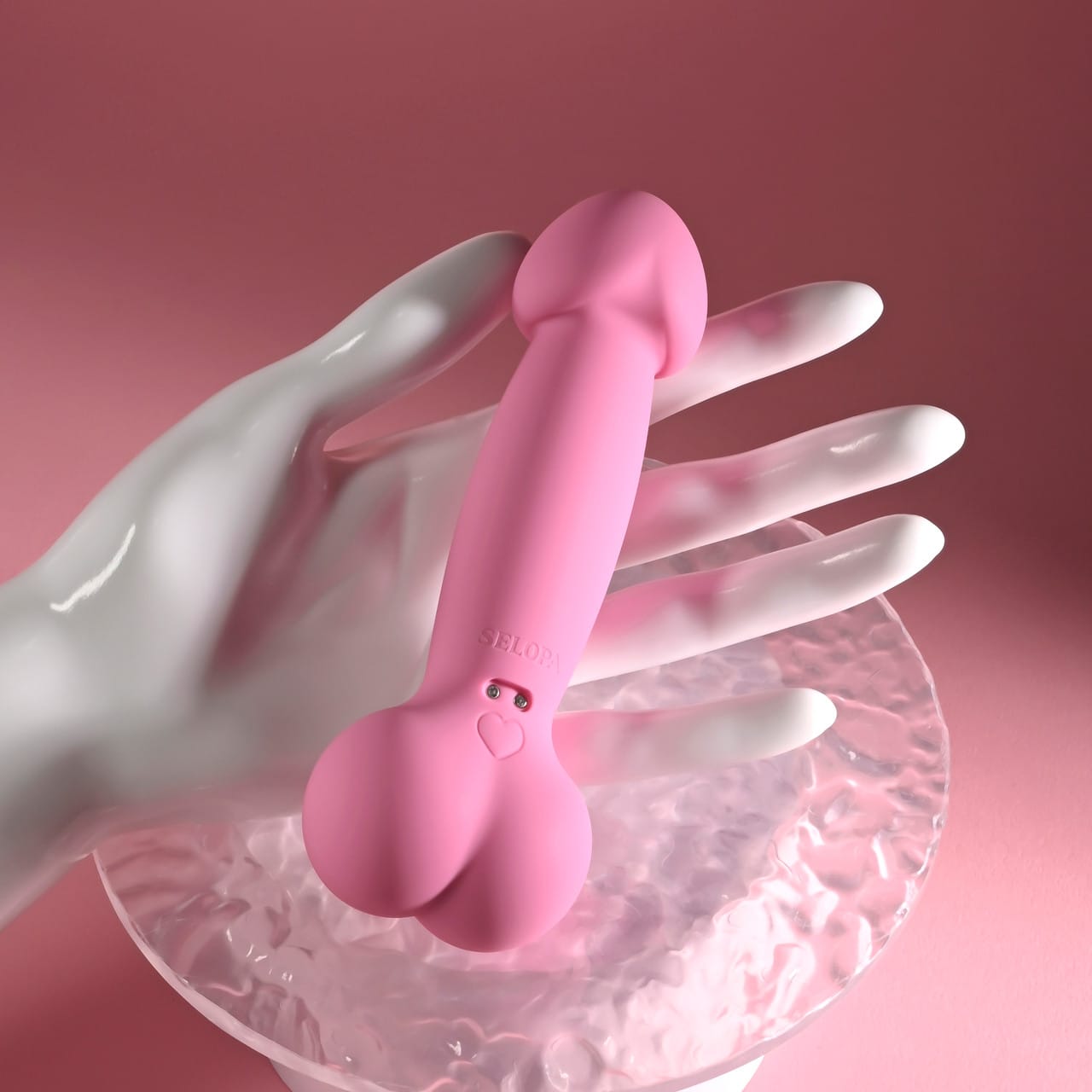 SELOPA - A Bit Nutty Rechargeable Realistic Dildo Vibrator (Pink) EV1223 Durio.sg