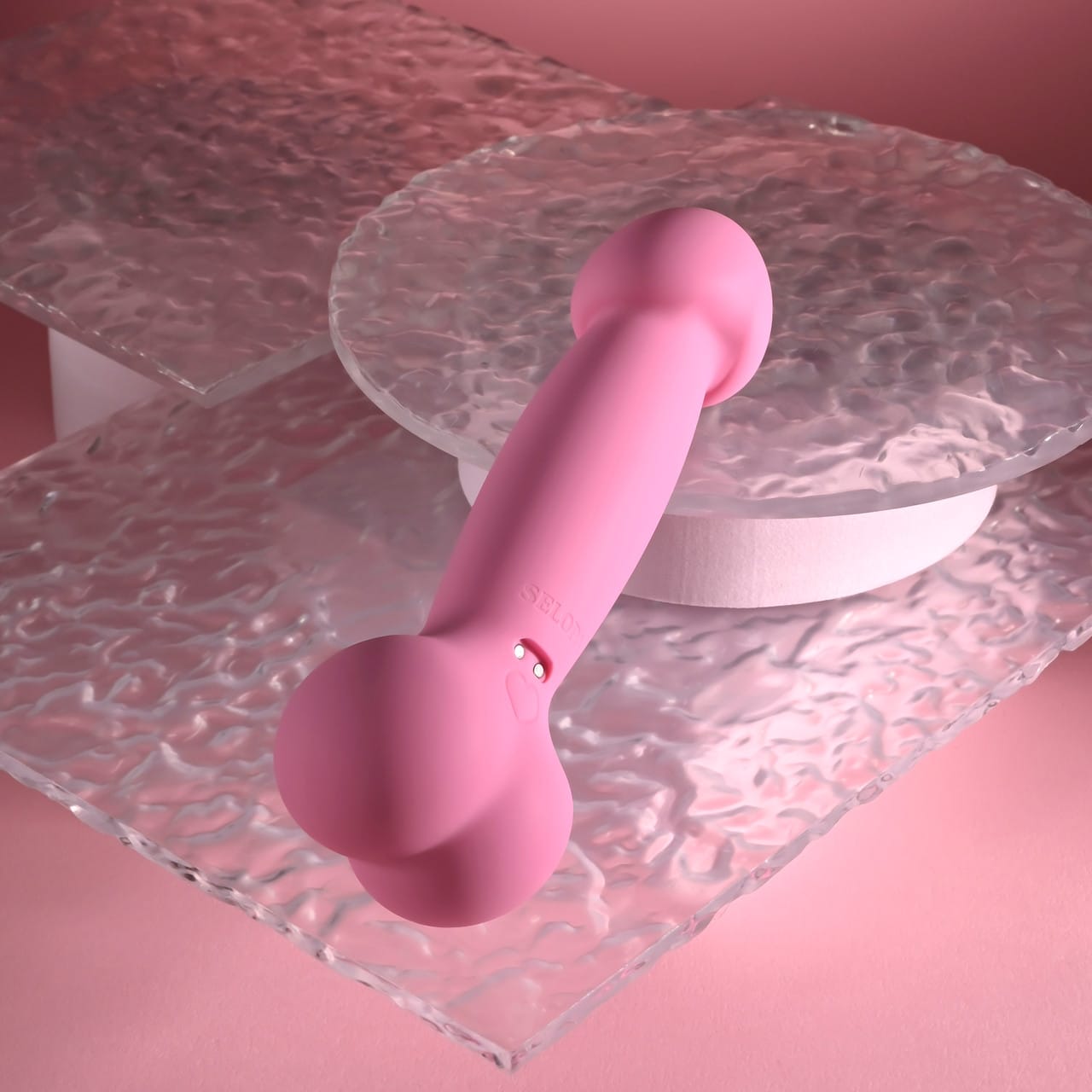 SELOPA - A Bit Nutty Rechargeable Realistic Dildo Vibrator (Pink) EV1223 Durio.sg