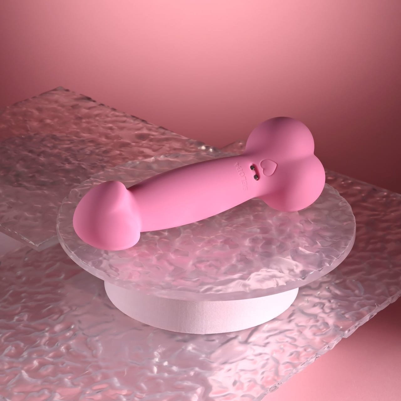 SELOPA - A Bit Nutty Rechargeable Realistic Dildo Vibrator (Pink) EV1223 Durio.sg