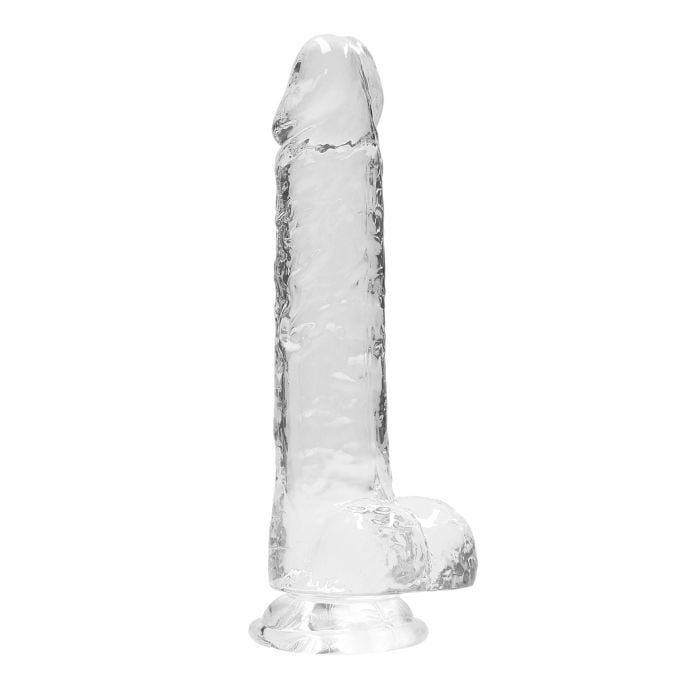Shots - RealRock Crystal Clear Realistic Suction Dildo with Balls Durio.sg