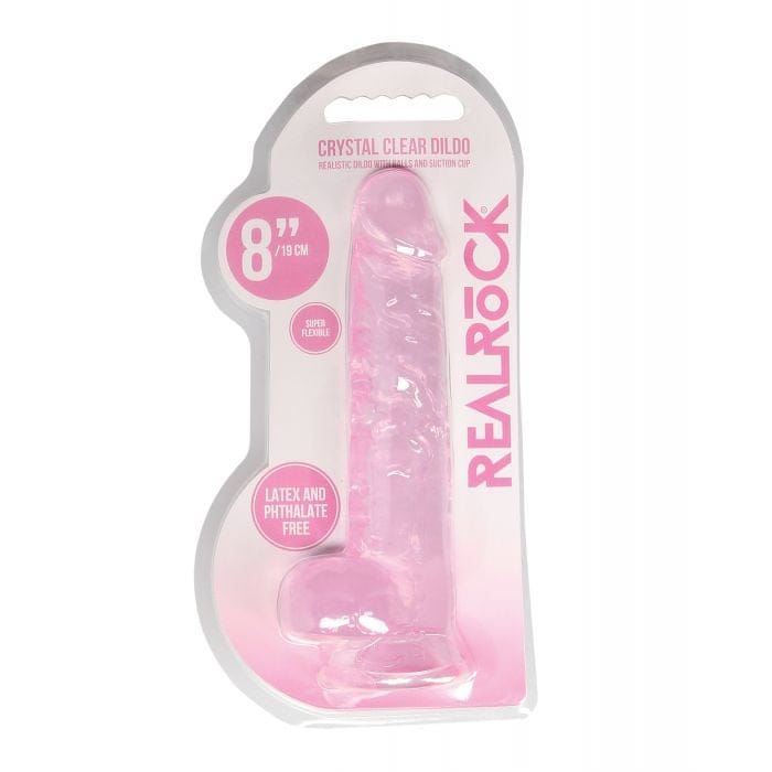 Shots - RealRock Crystal Clear Realistic Suction Dildo with Balls Durio.sg