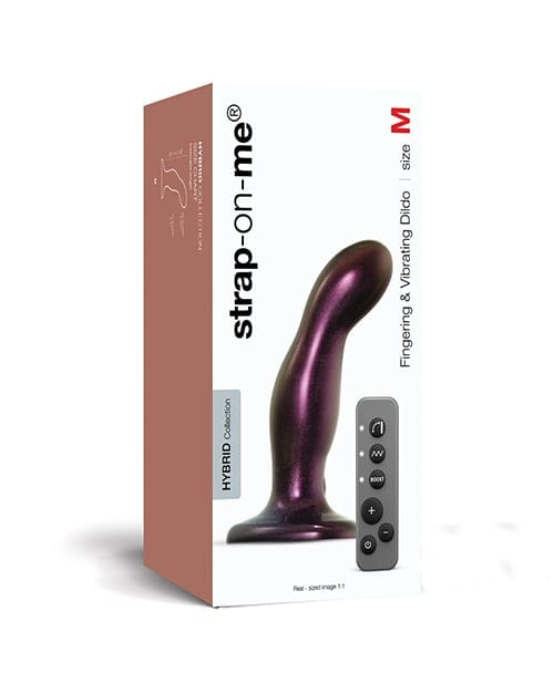 Strap On Me - Fingering and Vibrating Rechargeable Dildo (Purple) SOM1001 Durio.sg