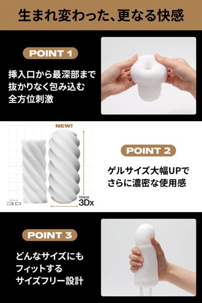 Tenga - 3Dx Series Soft Stroker Masturbator Durio.sg