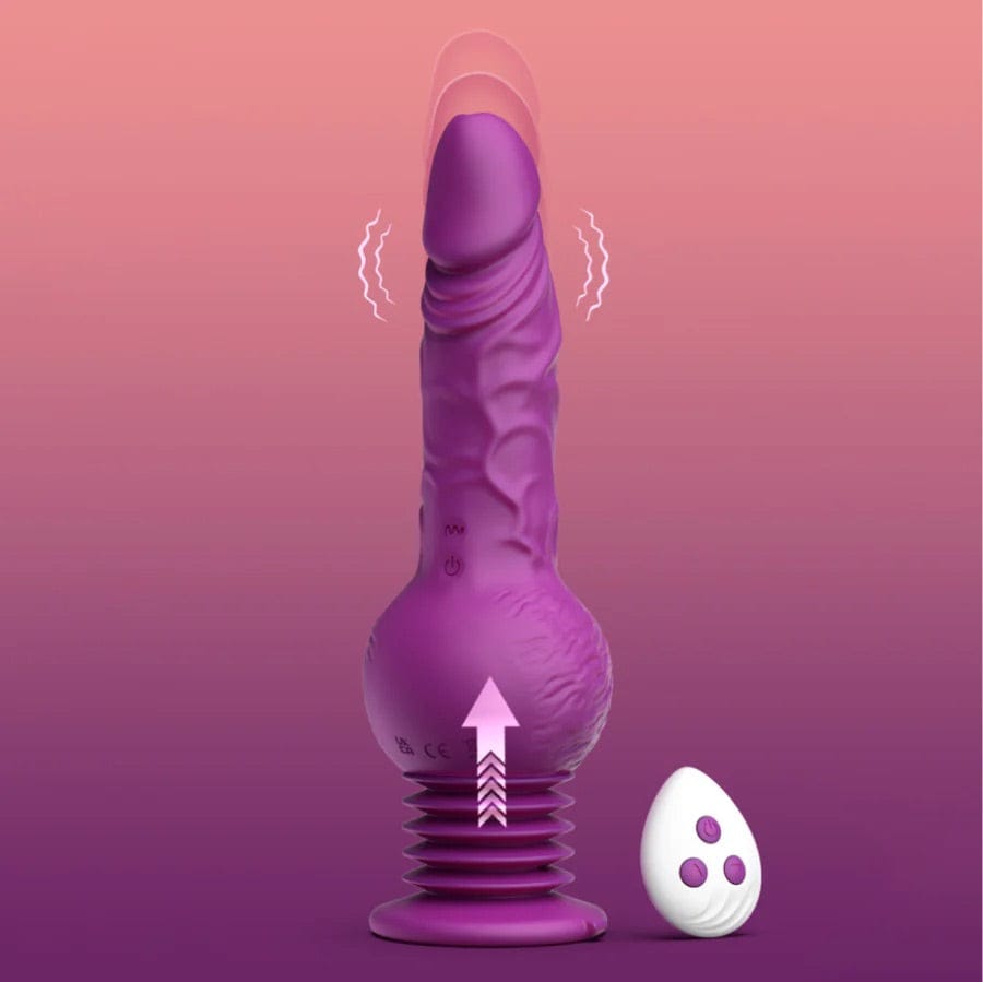 Tracy's Dog - Drillme App-Controlled Thrusting Realistic Dildo Vibrator (Purple) TRD1040 Durio.sg