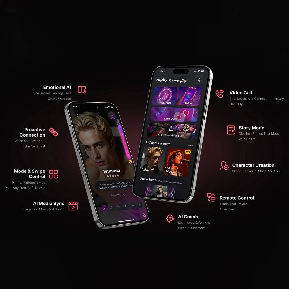 Tracy's Dog - Drillme App-Controlled Thrusting Realistic Dildo Vibrator (Purple) TRD1040 Durio.sg