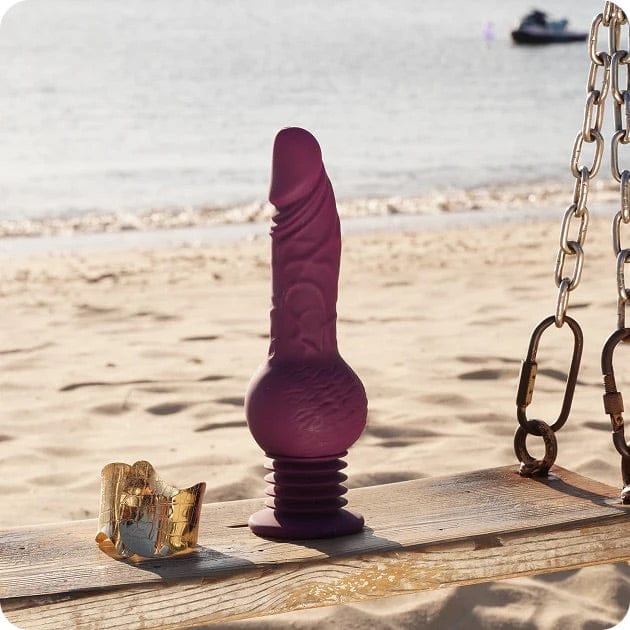 Tracy's Dog - Drillme App-Controlled Thrusting Realistic Dildo Vibrator (Purple) TRD1040 Durio.sg