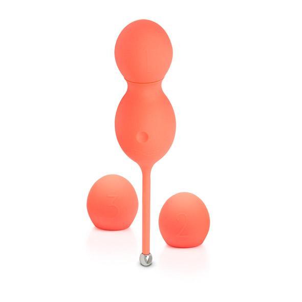 We-Vibe - Bloom App-Controlled Vibrating Kegel Balls (Orange) WEV1030 CherryAffairs