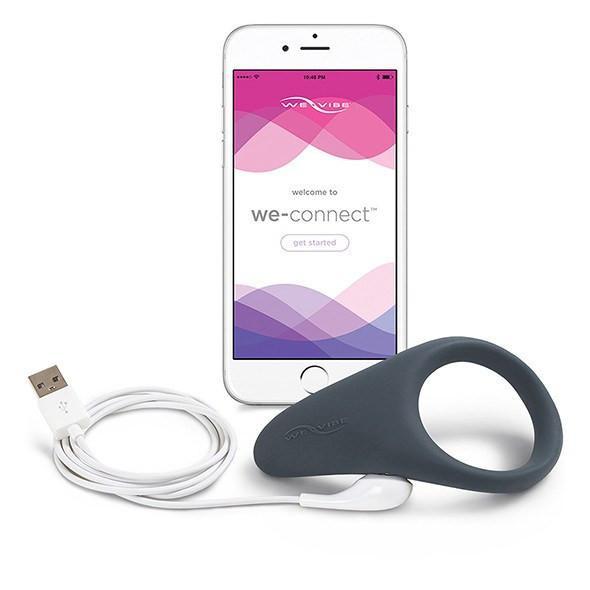 We-Vibe - Verge Vibrating App-Controlled Cock Ring (Slate) WEV1026 CherryAffairs