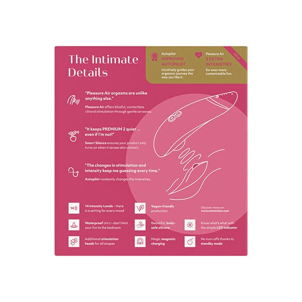 Womanizer - Premium 2 Clitoral Air Stimulator CherryAffairs