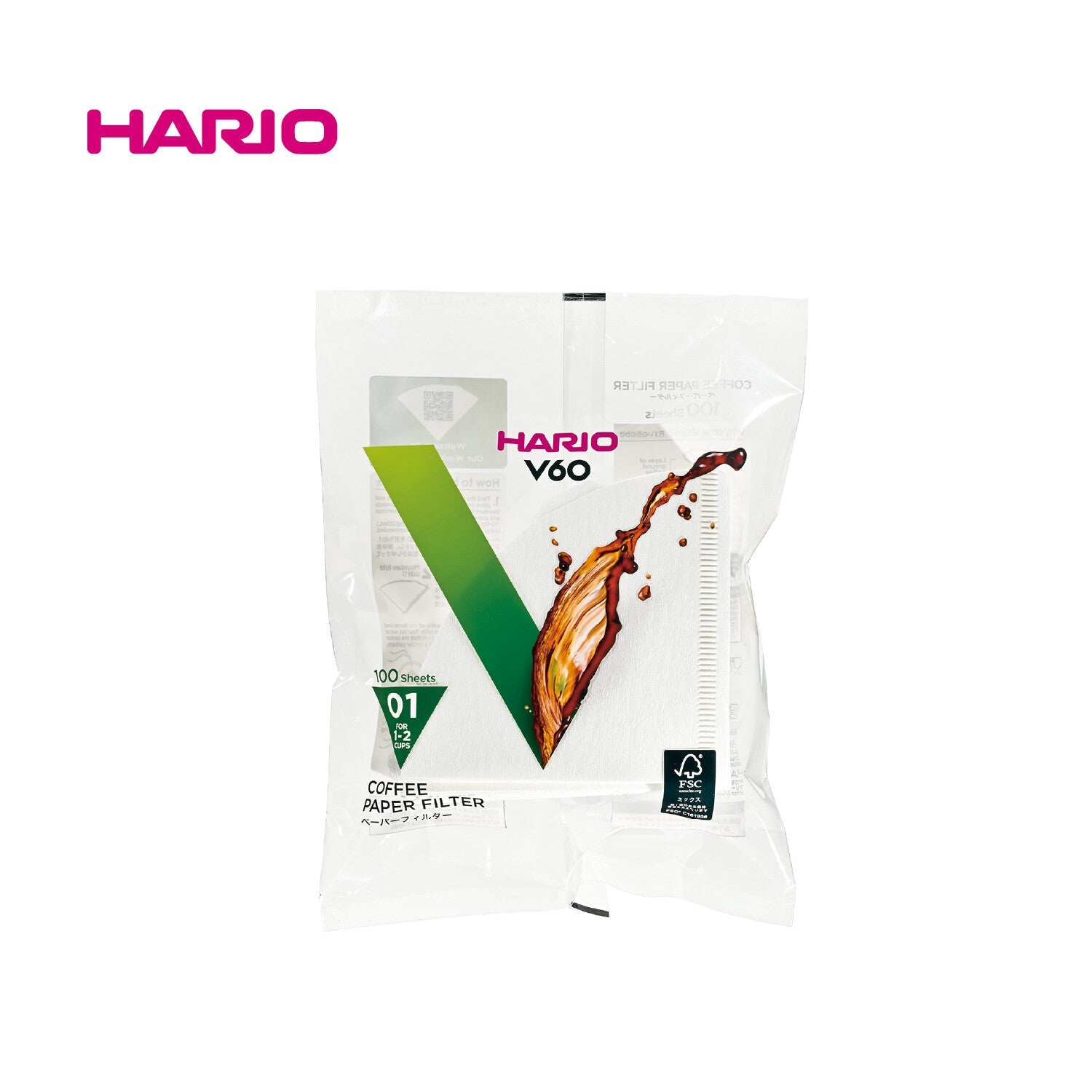 Hario - V60 Coffee Paper Filter 100 pieces
