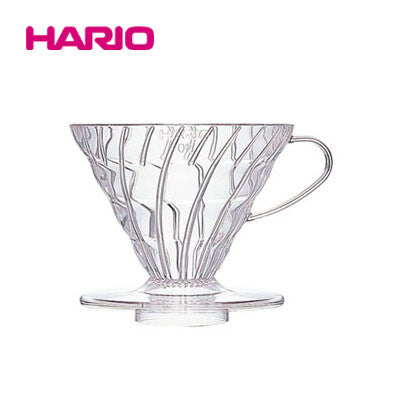 Hario - V60 透明咖啡滴头 02 适用于 1 至 4 杯(透明)