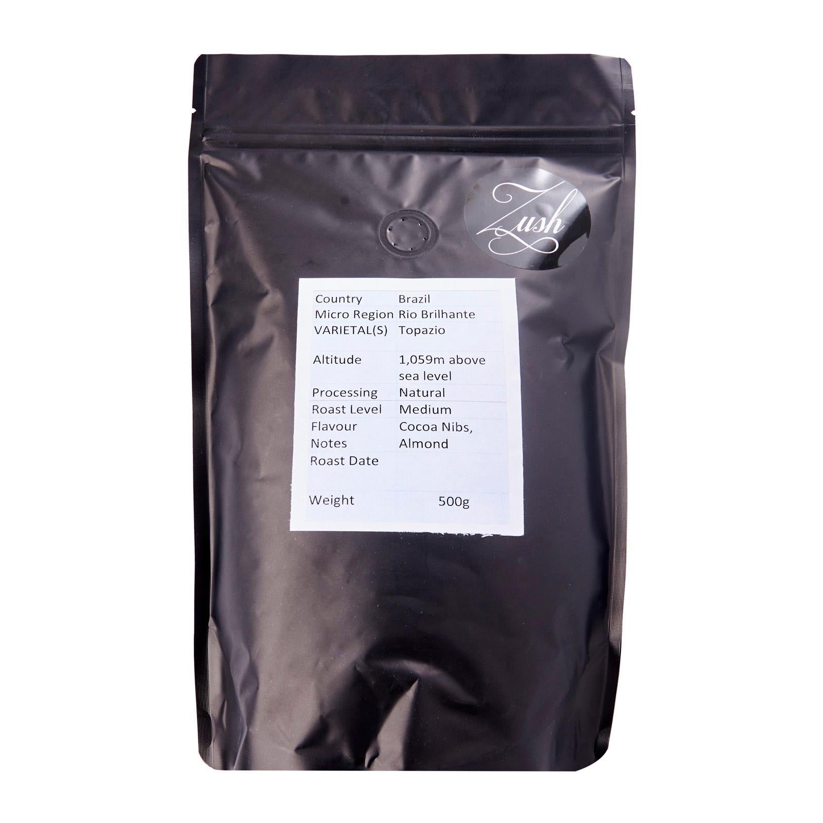 ZUSH Coffee - Specialty Coffee Beans , 100% Arabica, Batch Roasted. BRAZIL RIO BRILHANTE