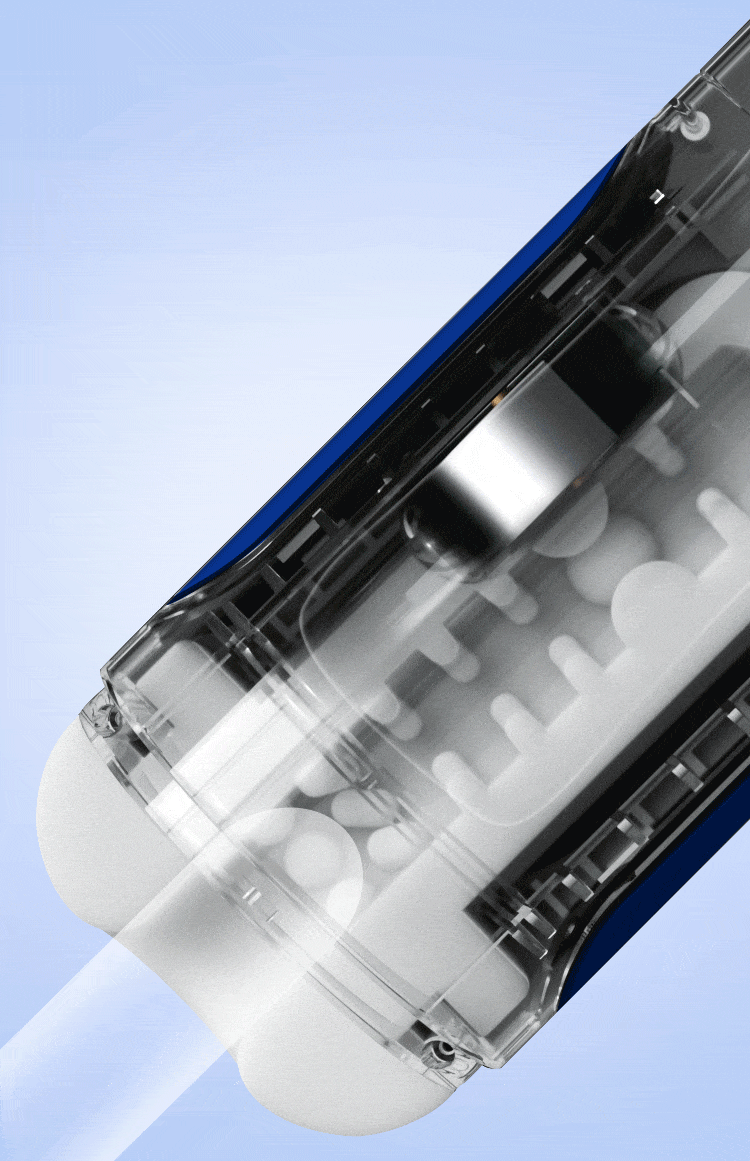 MyToys - MyThruster Thursting Vibrating Masturbation Cup (Blue) - Masturbator Soft Stroker (Vibration) Rechargeable Durio.sg