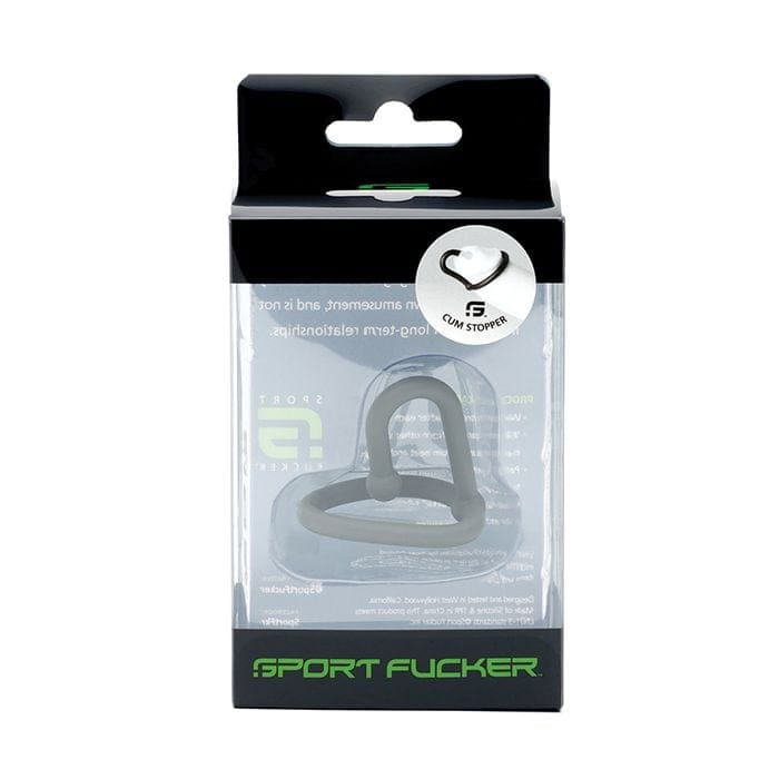 665 - Sport Fucker Cum Stopper Silicone Glans Ring and Flexible Probe (Grey) SF1008 Durio.sg