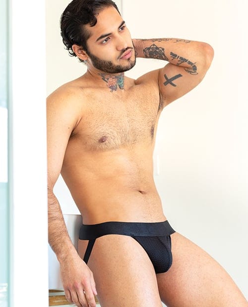 665 - Stealth Sheer Men's Jockstrap Underwear (Black) Durio.sg