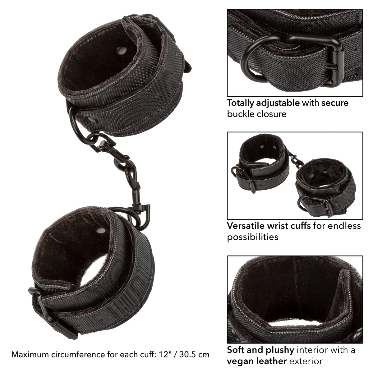 CalExotics - Boundless Wrist Cuffs (Black) - Black