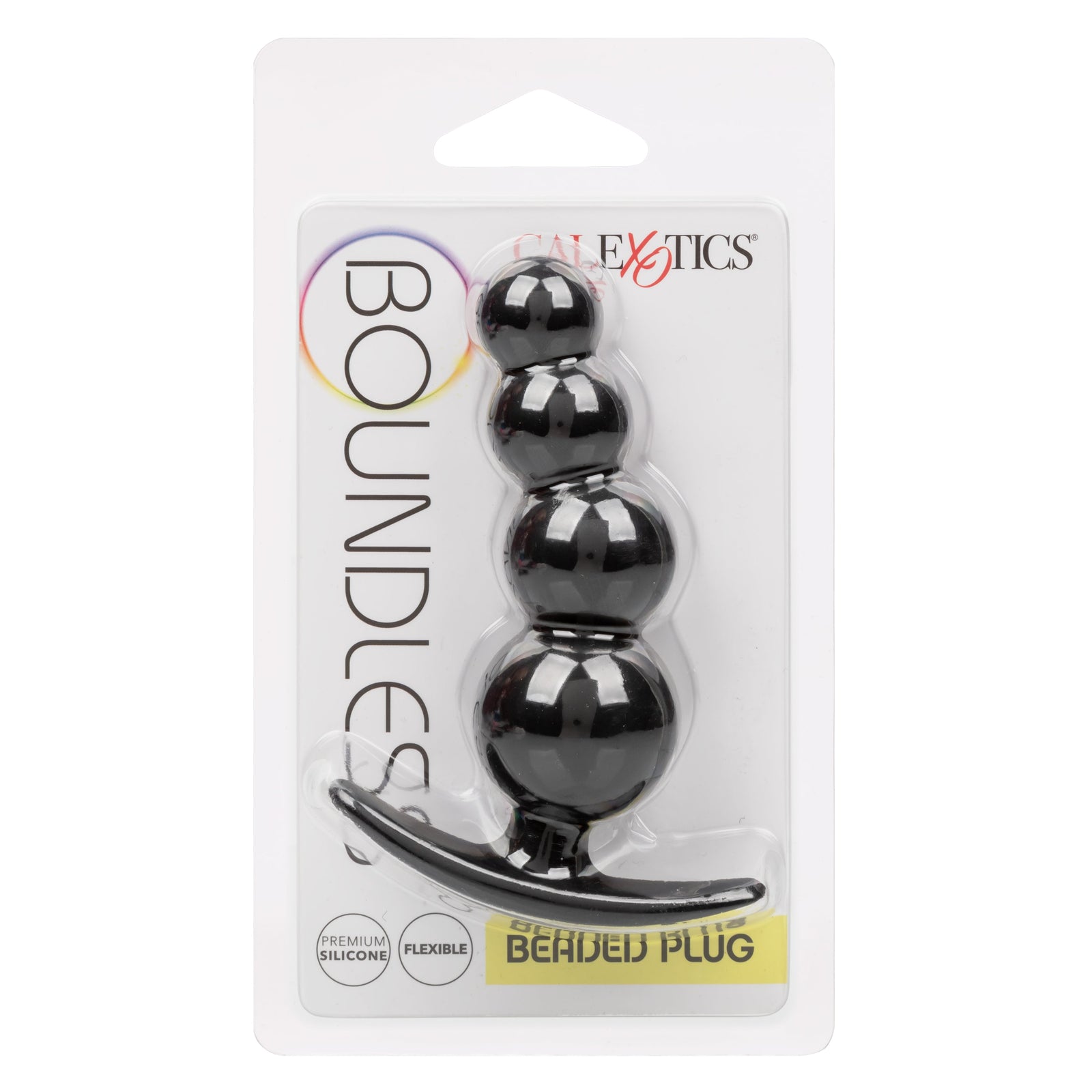 CalExotics - Boundless Beaded Anal Plug (Black) - Black