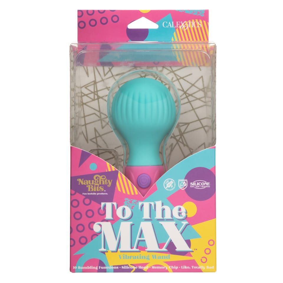 CalExotics - Naughty Bits To The Max Rechargeable Mini Wand Vibrator (Blue) CE2145 Durio.sg