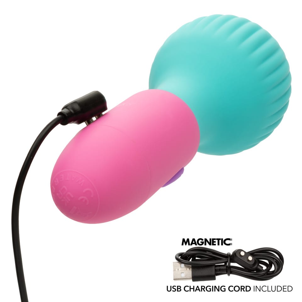 CalExotics - Naughty Bits To The Max Rechargeable Mini Wand Vibrator (Blue) CE2145 Durio.sg