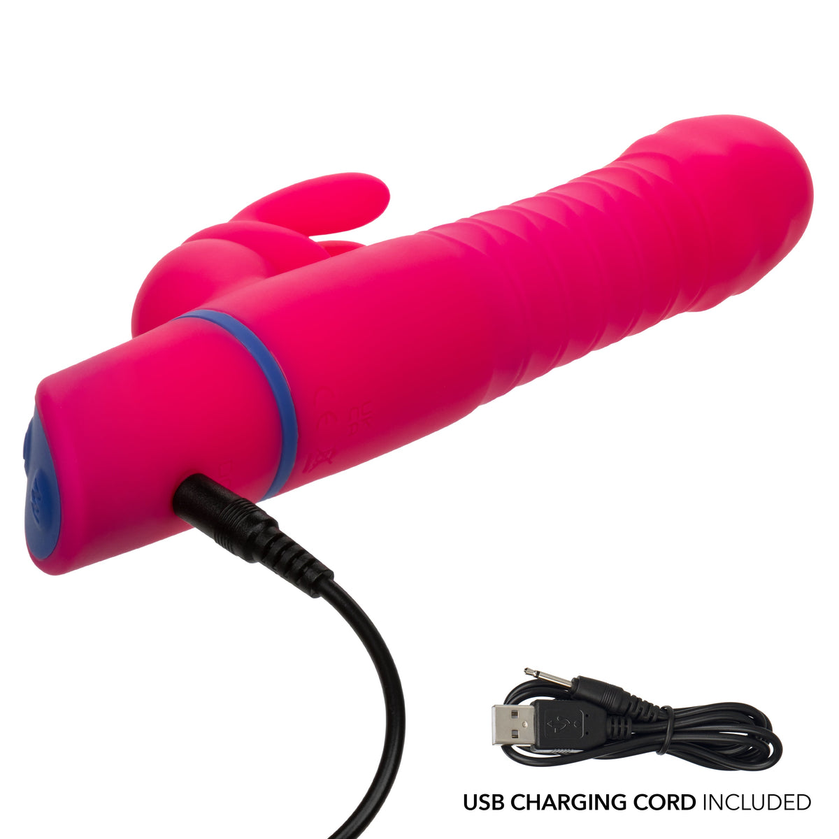 CalExotics - Love Bunny Beaded Spin Rabbit Vibrator (Pink) - Pink