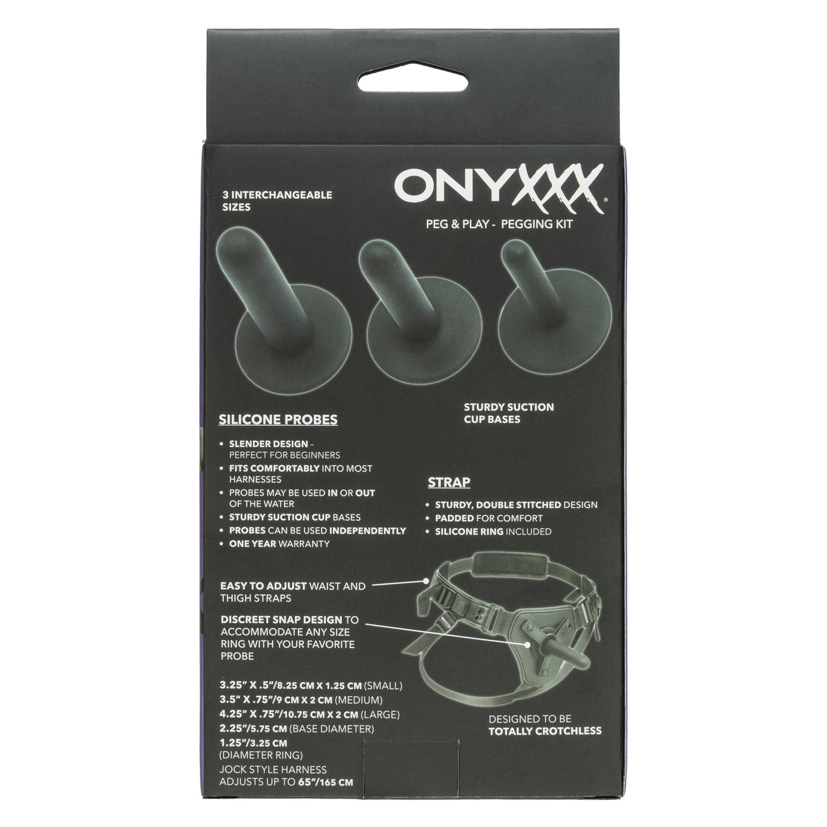 CalExotics - Onyxxx Peg & Play Silicone Pegging Kit (Black) - Black