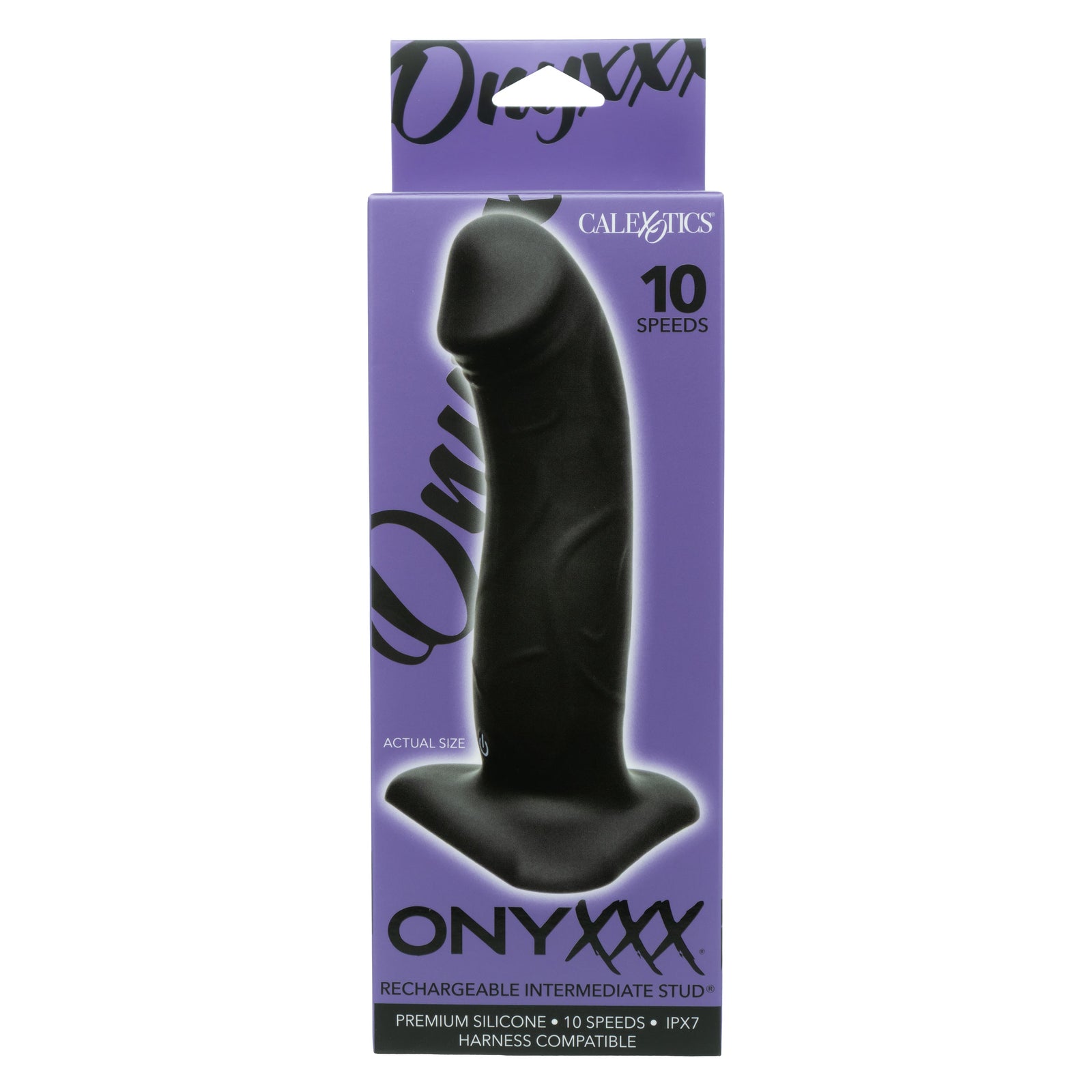 CalExotics - Onyxxx Rechargeable Silicone Anal Plug (Black) - Black / Intermediate
