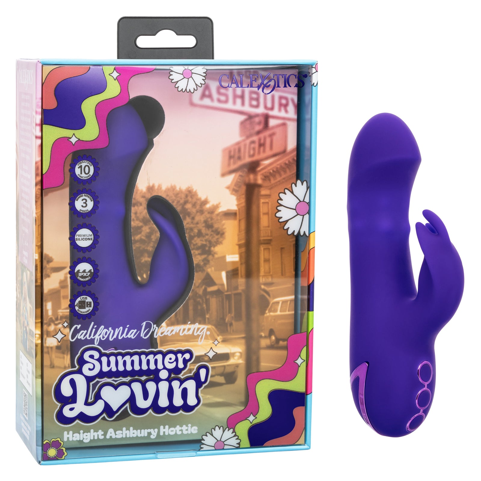 CalExotics - Summer Lovin’ Haight Ashbury Clitoral Vibrator (Purple) - Purple