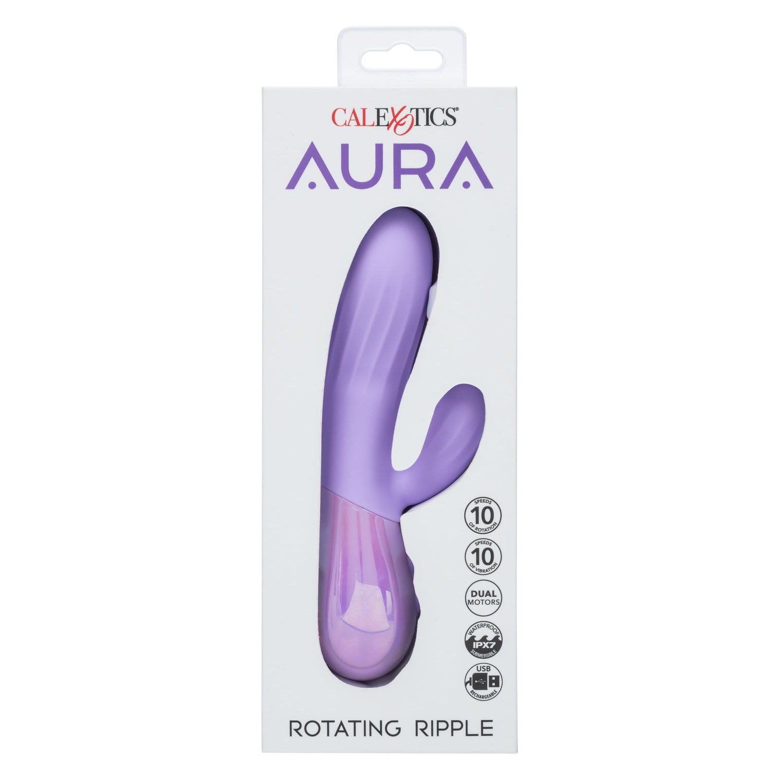 CalExotics - Aura Rotating G-Spot & Clitoral Vibrator (Purple) - Purple